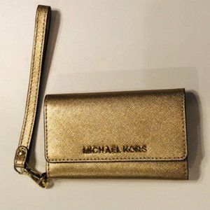 Michael Kors bright gold trifold phone caseSOLD
